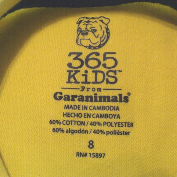 Garanimals 365 Kids Boys Polo Shirt Sz 8 Dinosaur on Skateboard Short Slv Yello - Picture 4 of 4